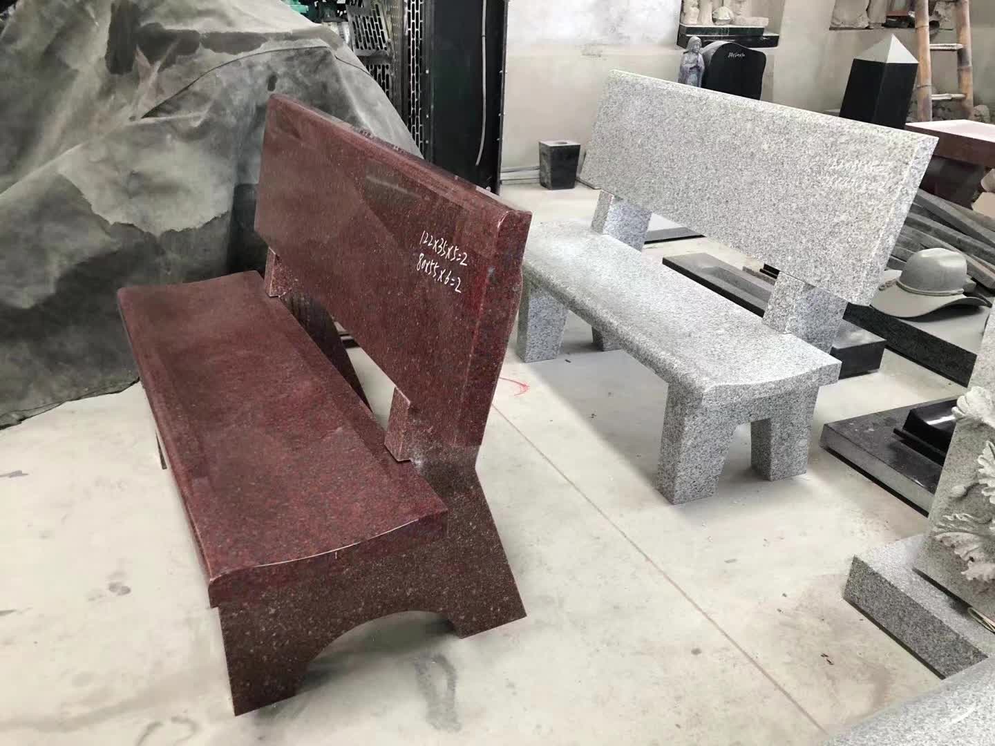 Granite Patio Bench Polished