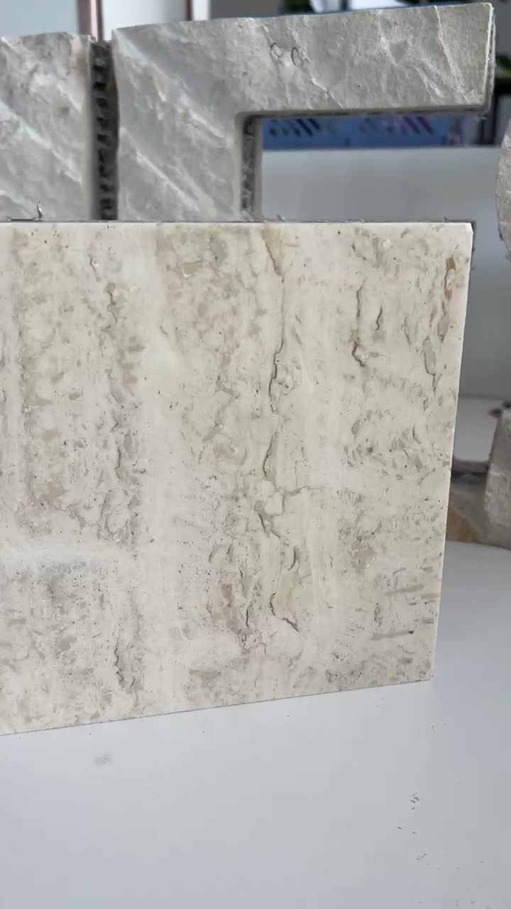 Beige Marble Polished Tile Laminated Honeycomb Panels