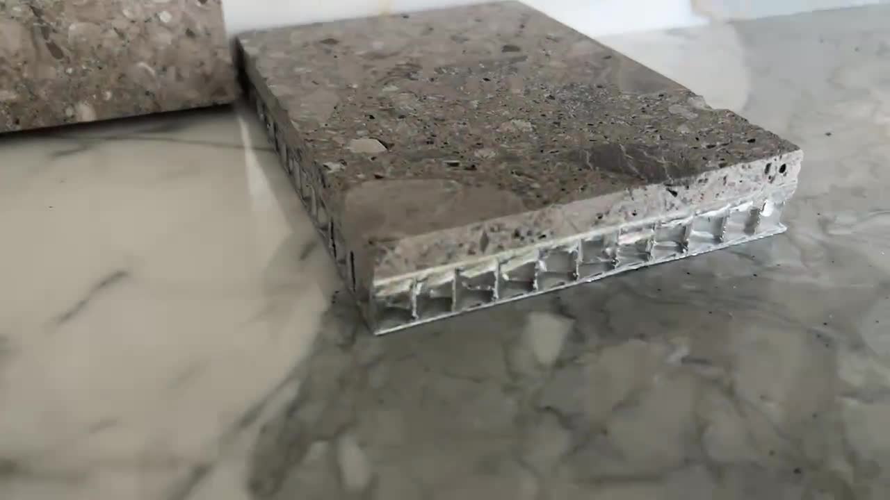 Grey Dekon Limestone Laminated Aluminum Honeycomb Panels