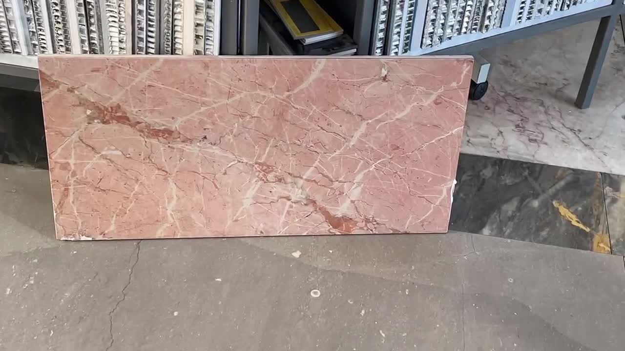 Red Marble Composited Porcelain Thin Laminated Panels