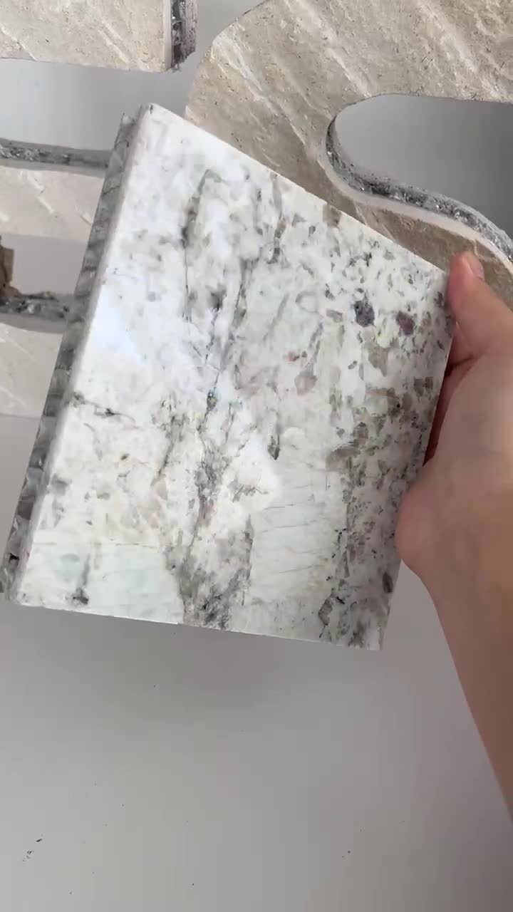 White Granite Tile Laminated Aluminum Honeycomb Panels