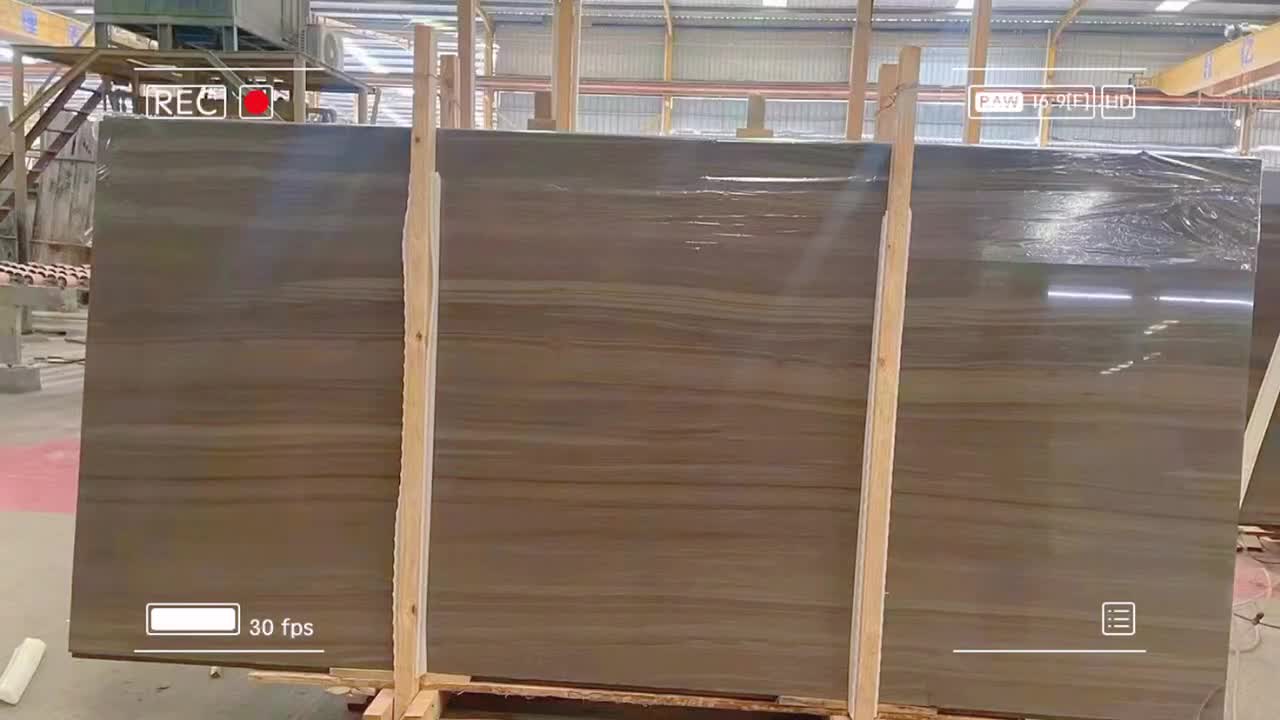 Coffee Wood Grain/Vein Marble Slabs Polished