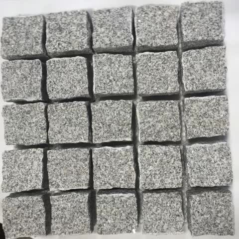 Yellow And Red Granite Fan Shaped Paving Stone For Project