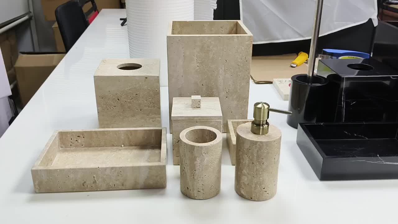 Beige Travertine  Bath Accessories