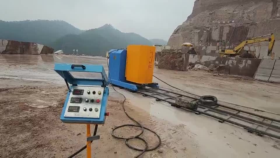 75KW Quarry Diamond Wire Saw Machine For Stone Mining