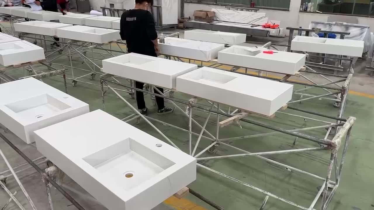 2002 Pure White Countertop Artificial Stone Countertop