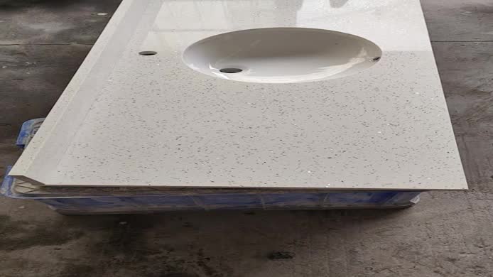 GOLDTOP 1001 Sparkle White Quartz Slabs
