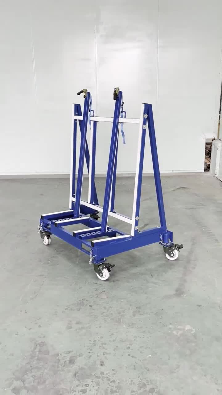 A Frame Slab Storage And Transport Cart With Wheel