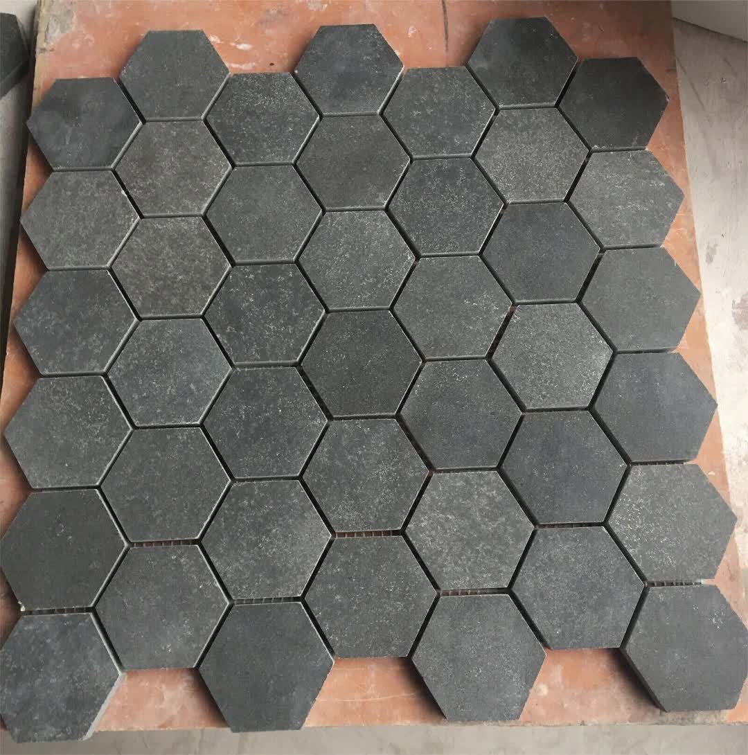 Black Basalt Mosaic Tiles