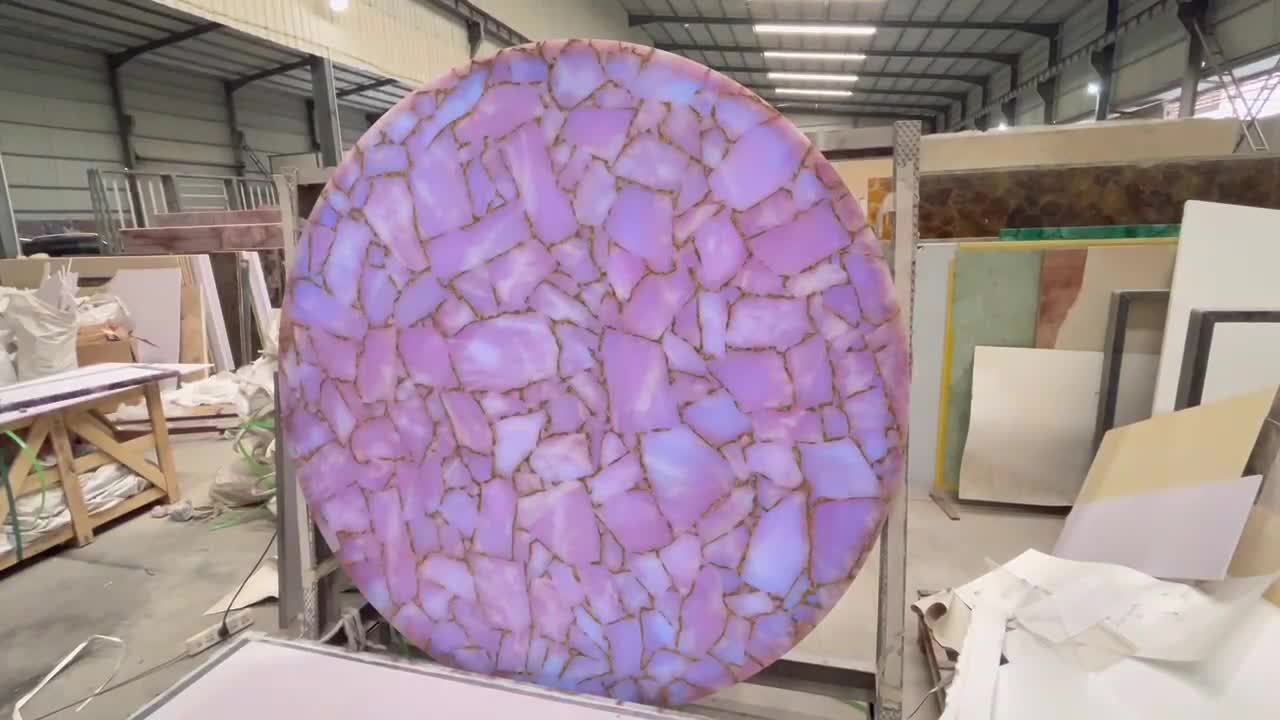 Pink Semipreciou Stone  Gemstone Slabs