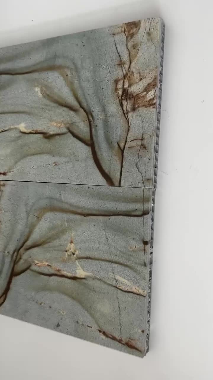 Blue Marine Quartzite Laminated Backed  Honeycomb Panels