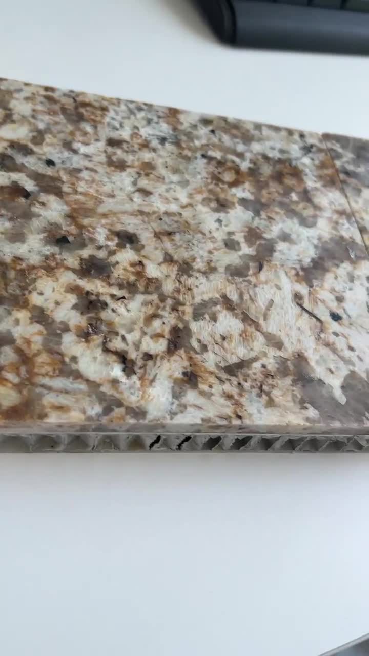Typhoon Gold Granite Tile Laminated Backing Honeycomb Panels