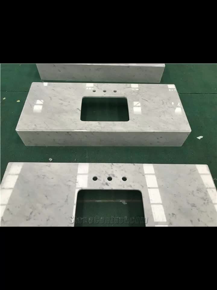High Quality Calacatta White Marble  Bath Tops