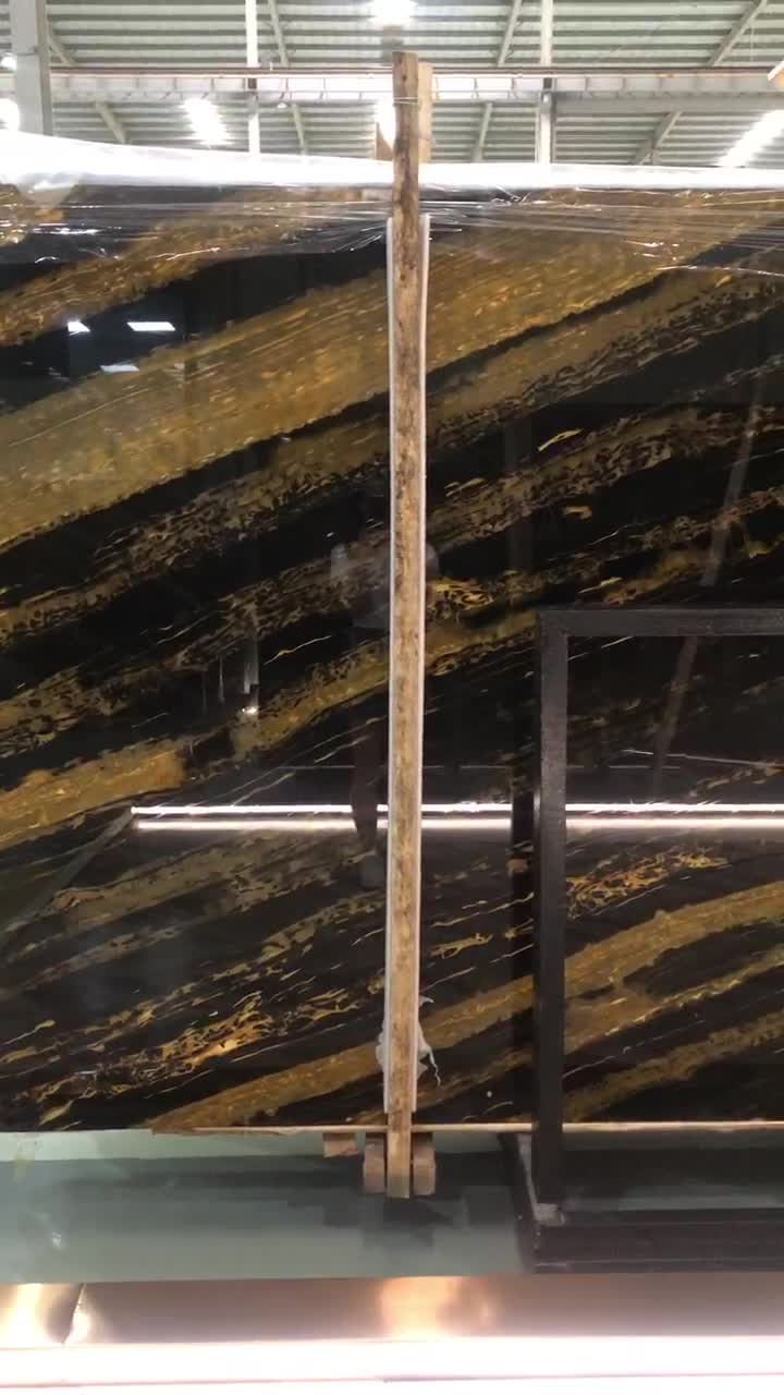 China Athens Portoro Marble Slabs Decoration Applications