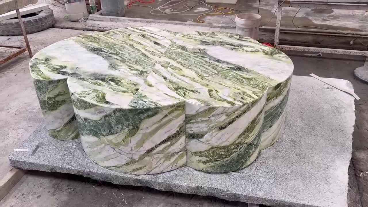 River Jade Marble Coffee Table For Bar Use
