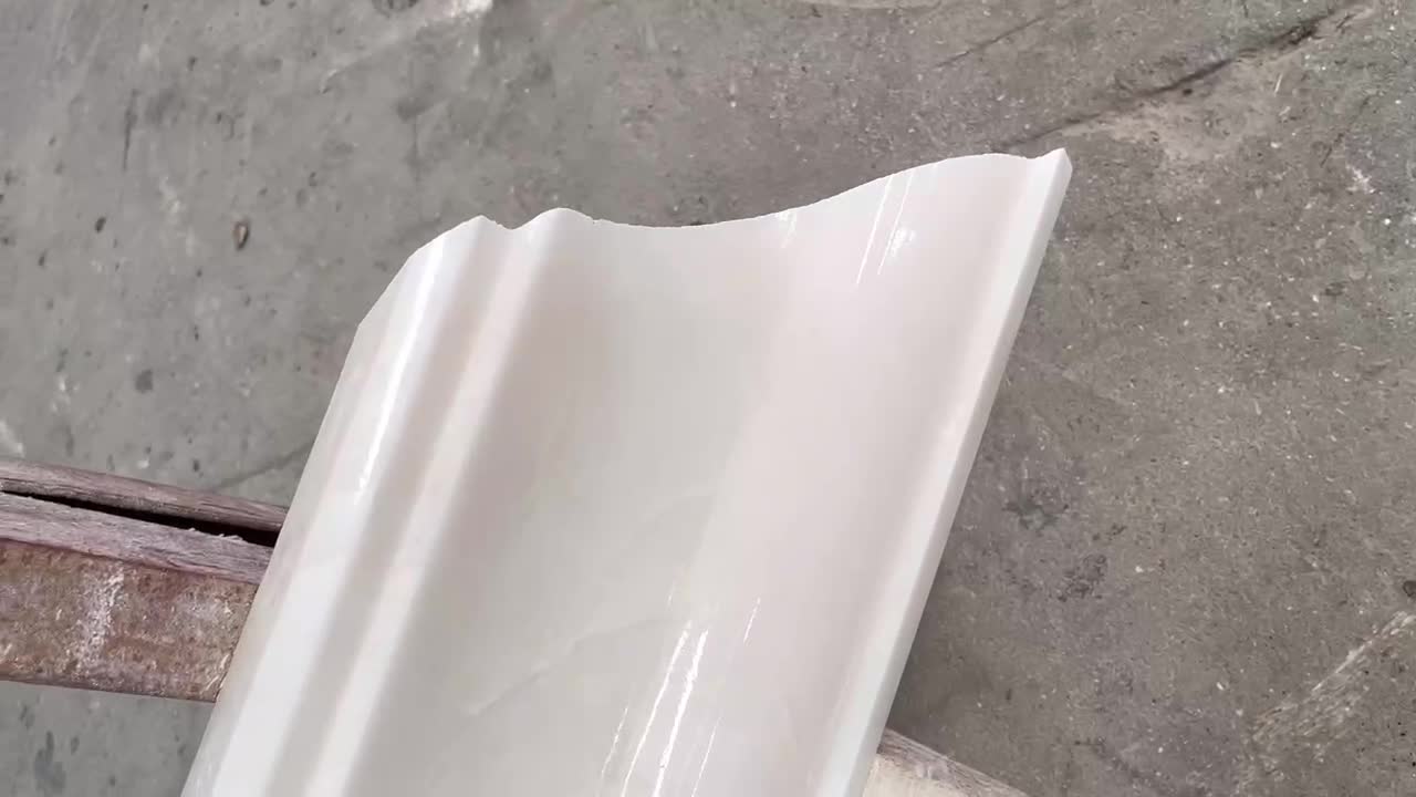 White Marble Skirting Molding For Indoor Decor