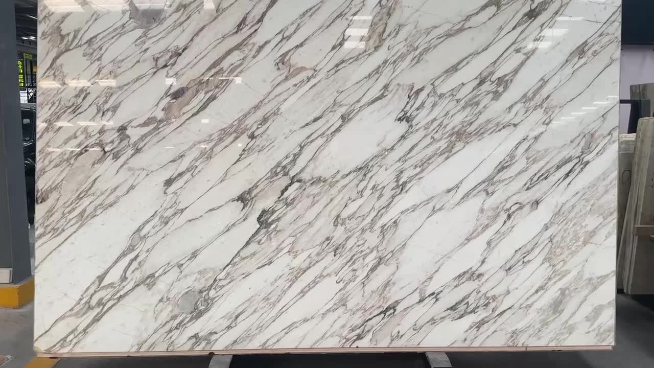 Calacatta Gold Marble Tiles Fish Maw Golden Stone Big Slabs