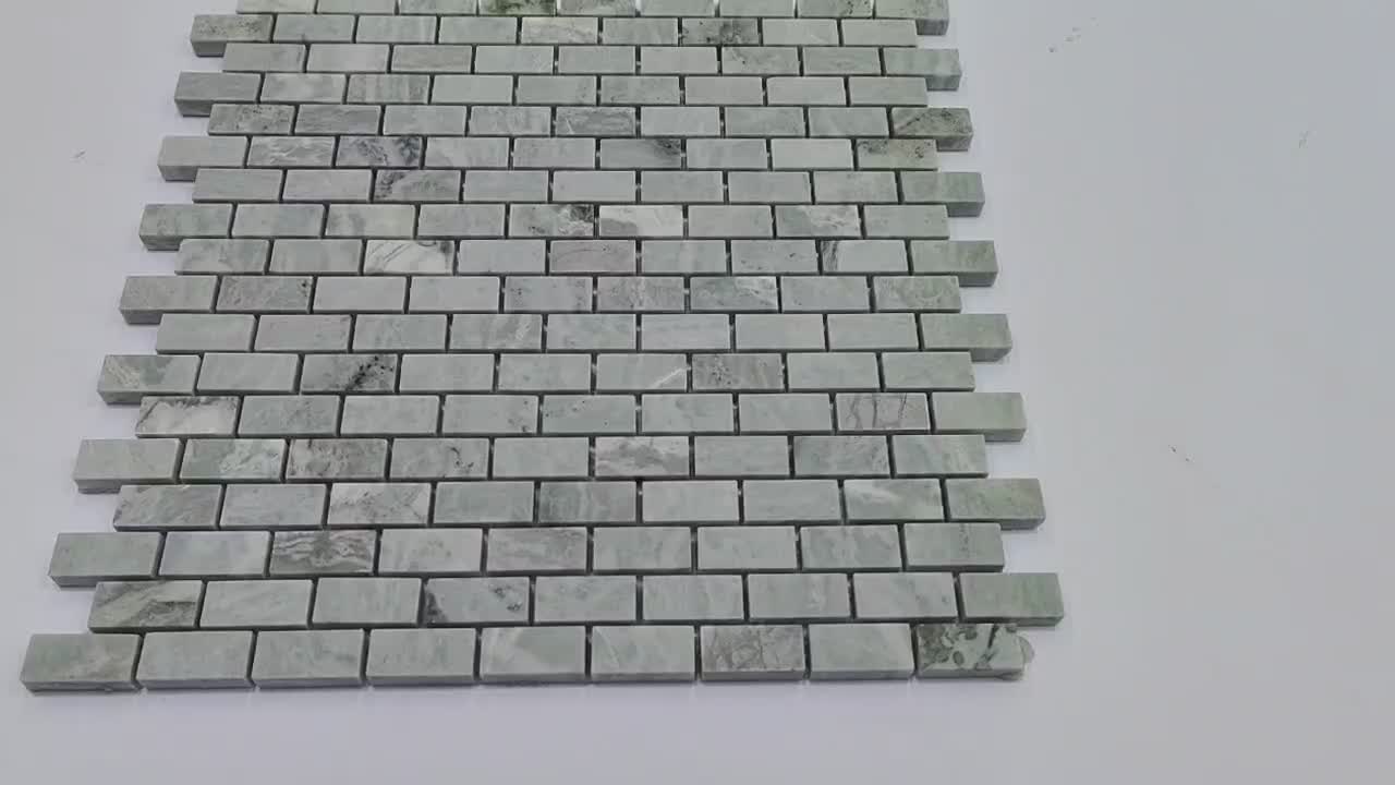 Custom Green Pearl Marble Mosaic Tiles