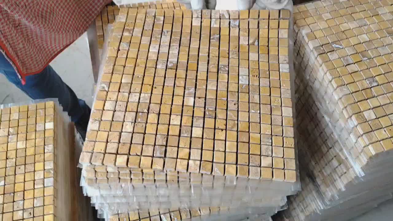 Desert Gold Travertine Mosaic Tiles