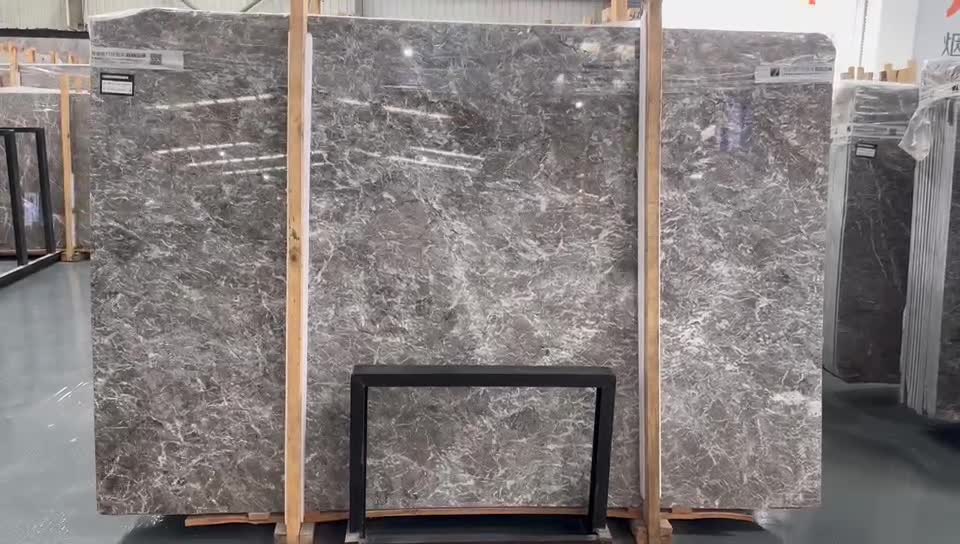 Morocco Teferi Grey Natural Marble Slabs, Tiles