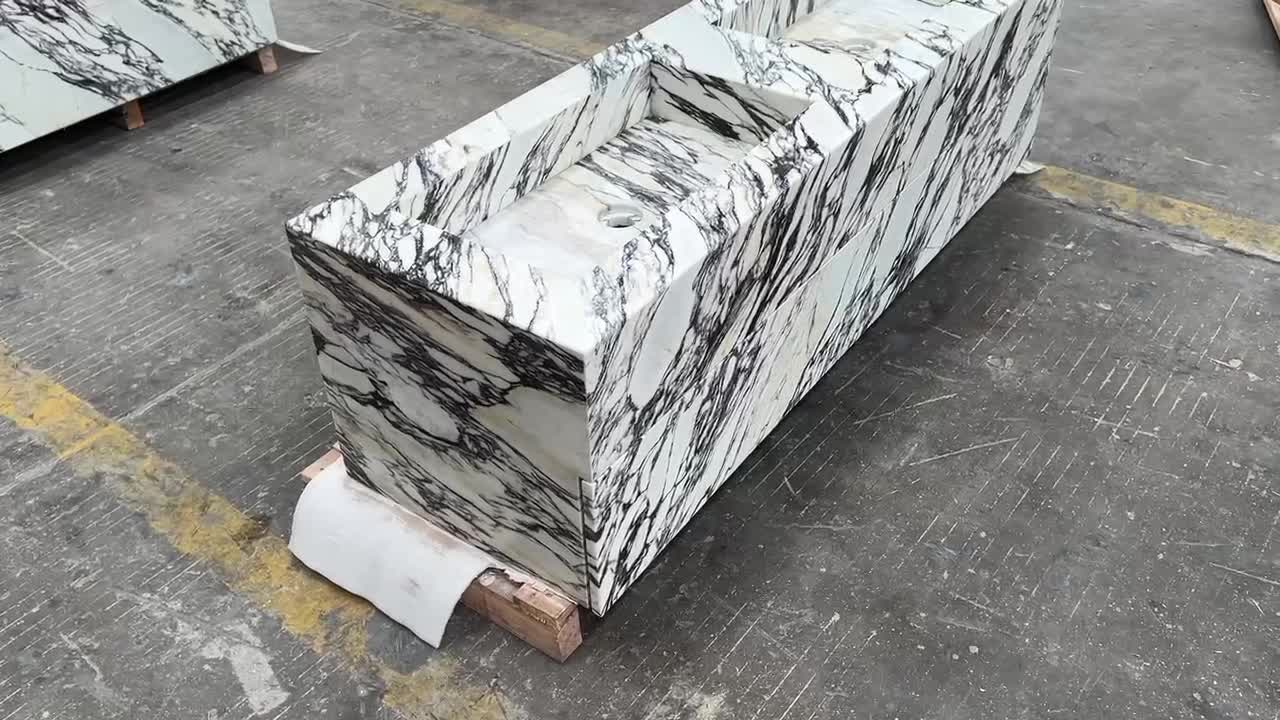 Calacatta Viola Marble Vanity Bathroom Sink