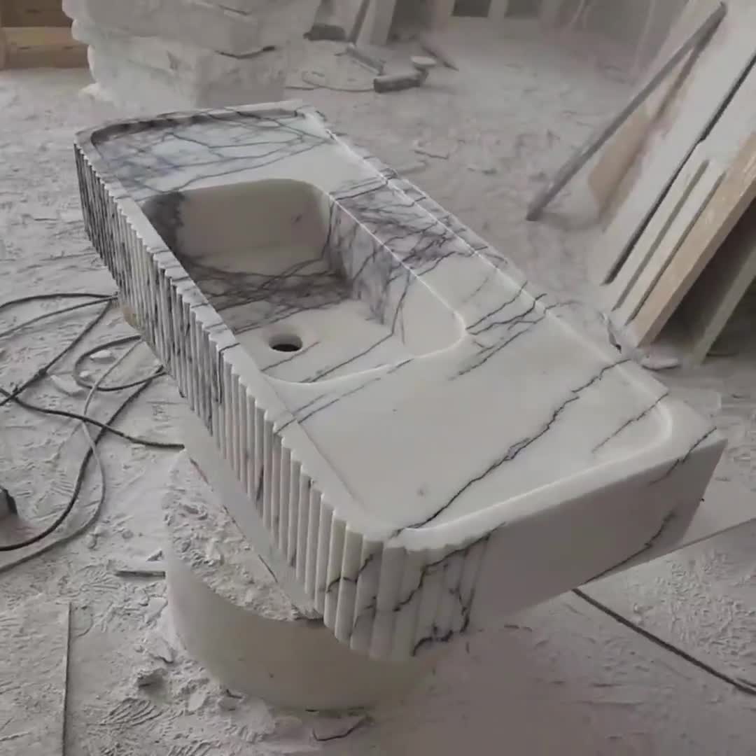 Lilac Marble Solid Sink