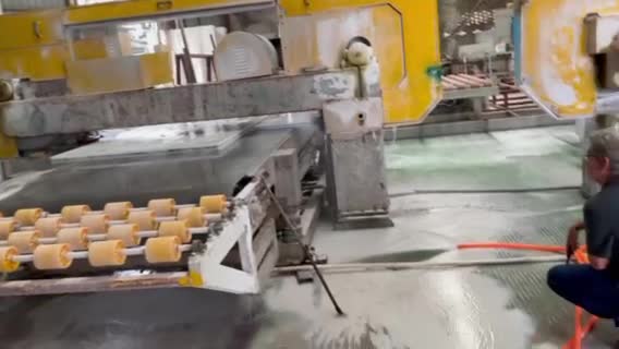 MARBLE/GRANITE PAIRS OF CUTAWAY MACHINES (DOUBLE BELTS TYPE)