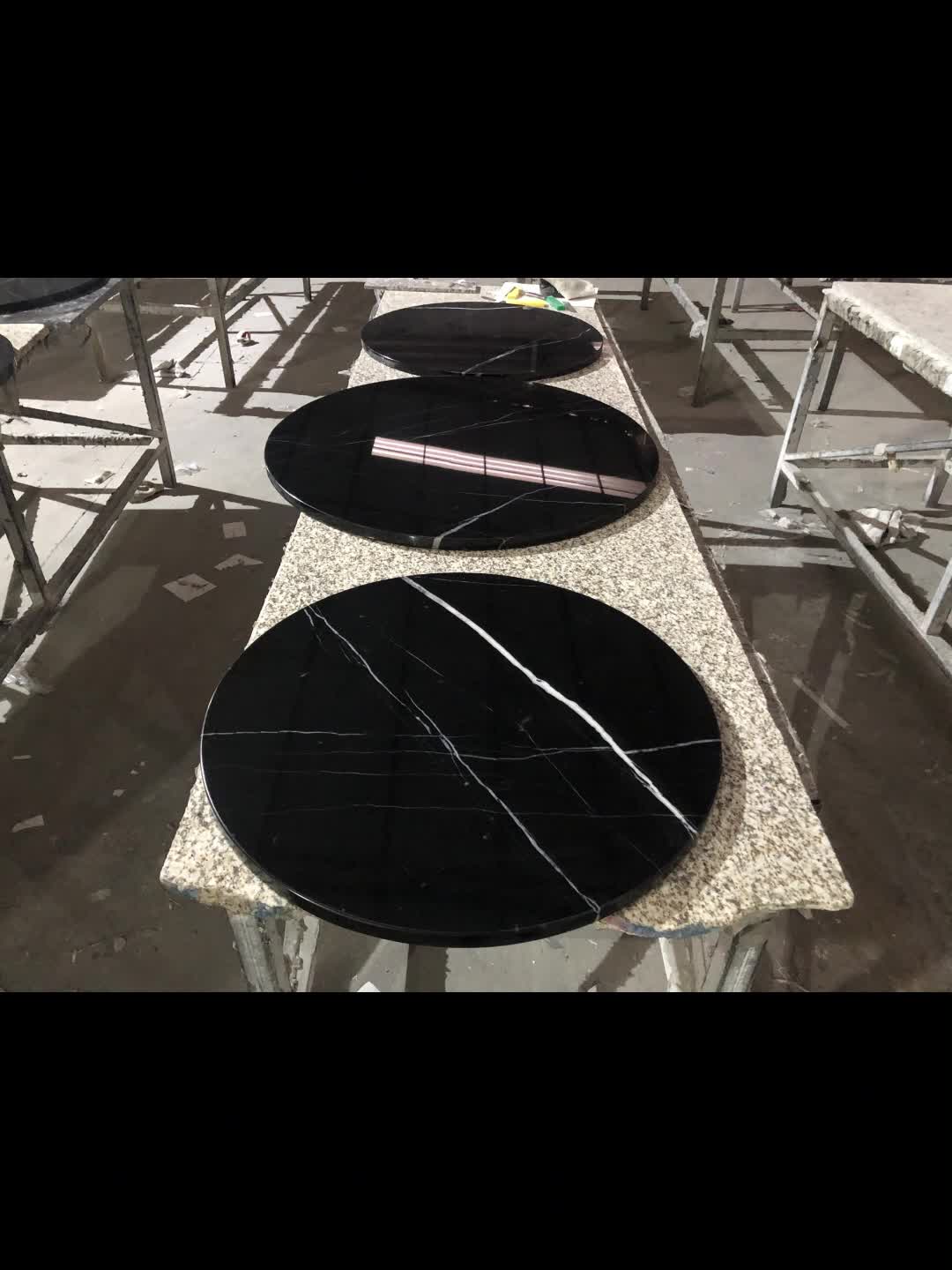 Black Marble Restaurant Table Tops