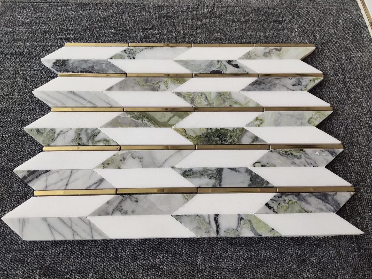 Emerald Jade Marble Mosaic Tiles