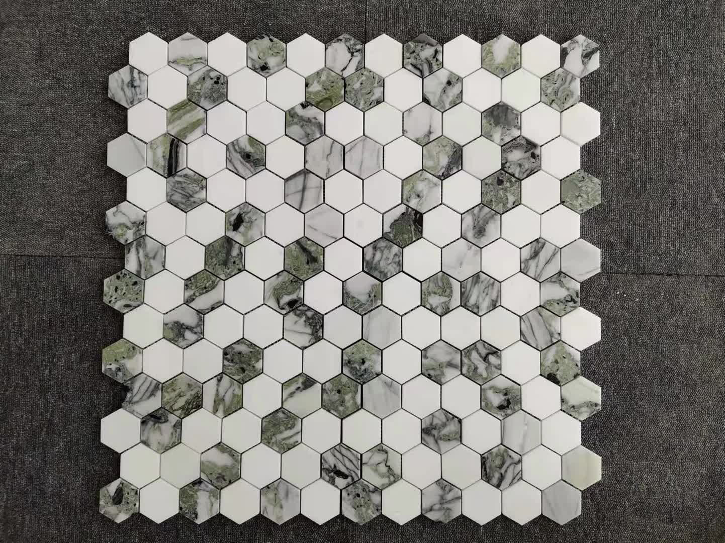 Ice Green Marble Mosaic Tiles