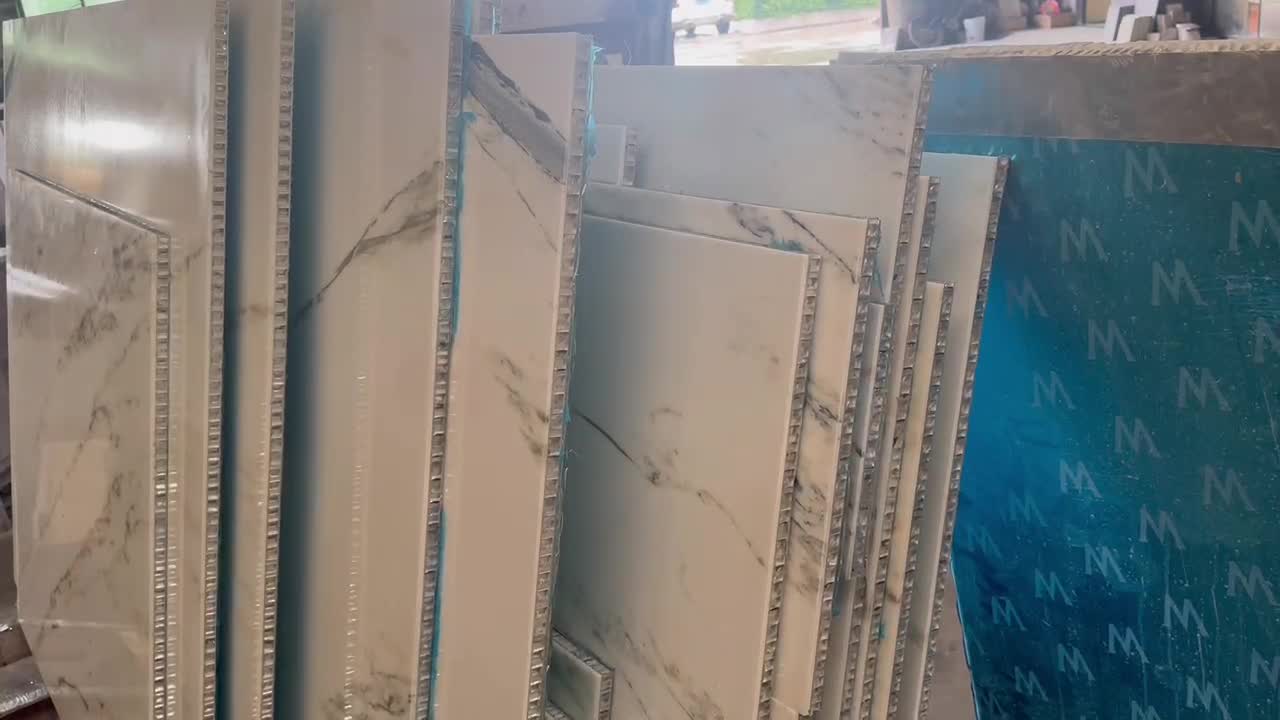 Oriental White Marble Composite Aluminum Honeycomb Panels