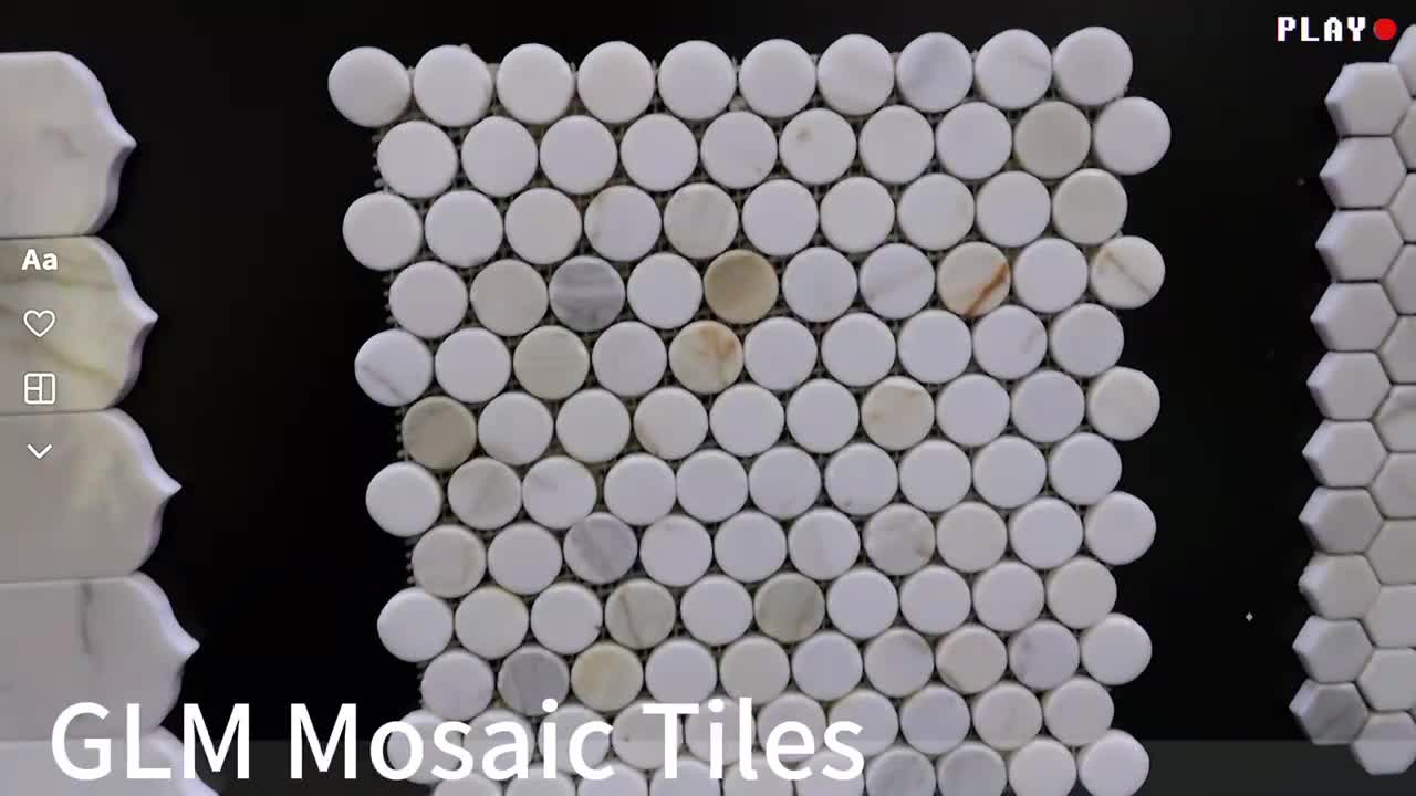 Calacatta Mosaic White Marble Mosaic Tiles