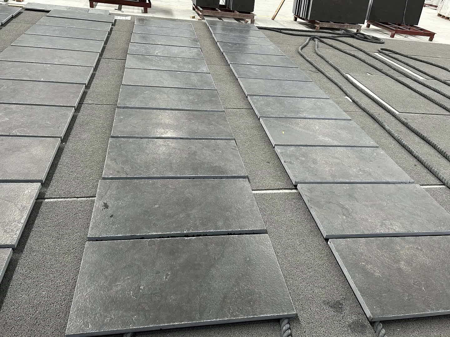 Classic Black Leather Nero Belgio Limestone Floor Tiles