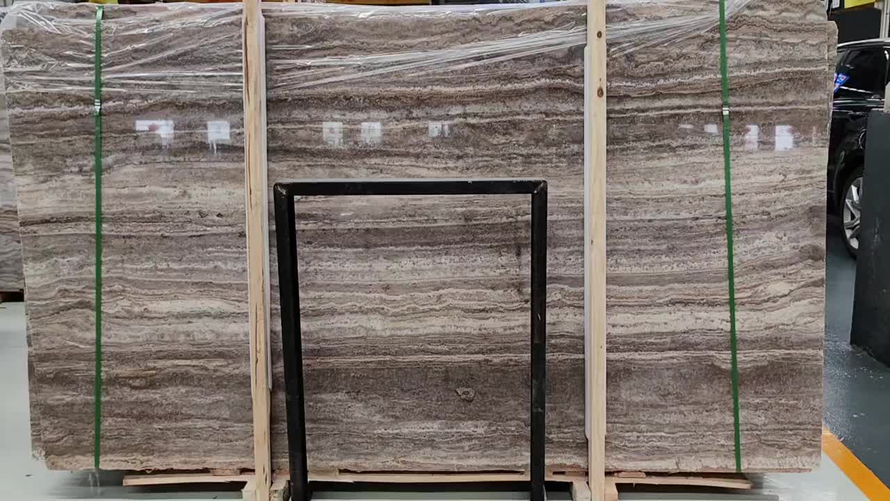 Cheap Silver Grey Gs Travertine Slabs In Stock