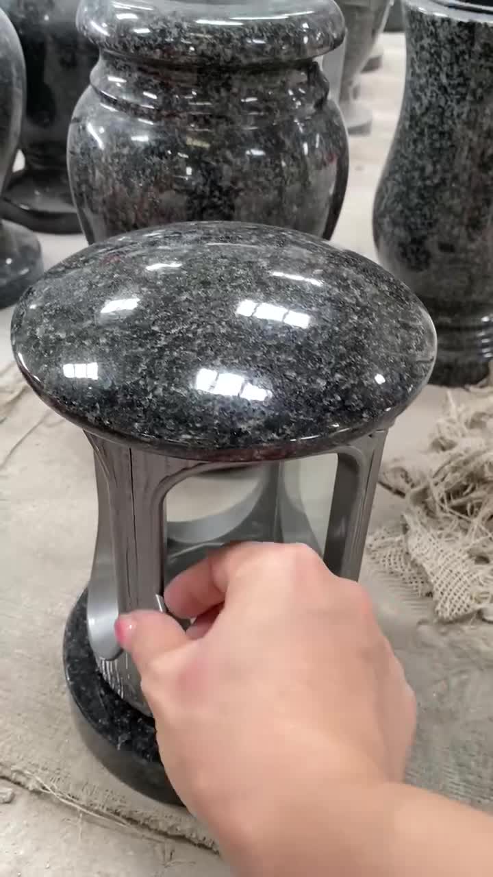 Factory Price Square Granite Memorial Accessories Lantern