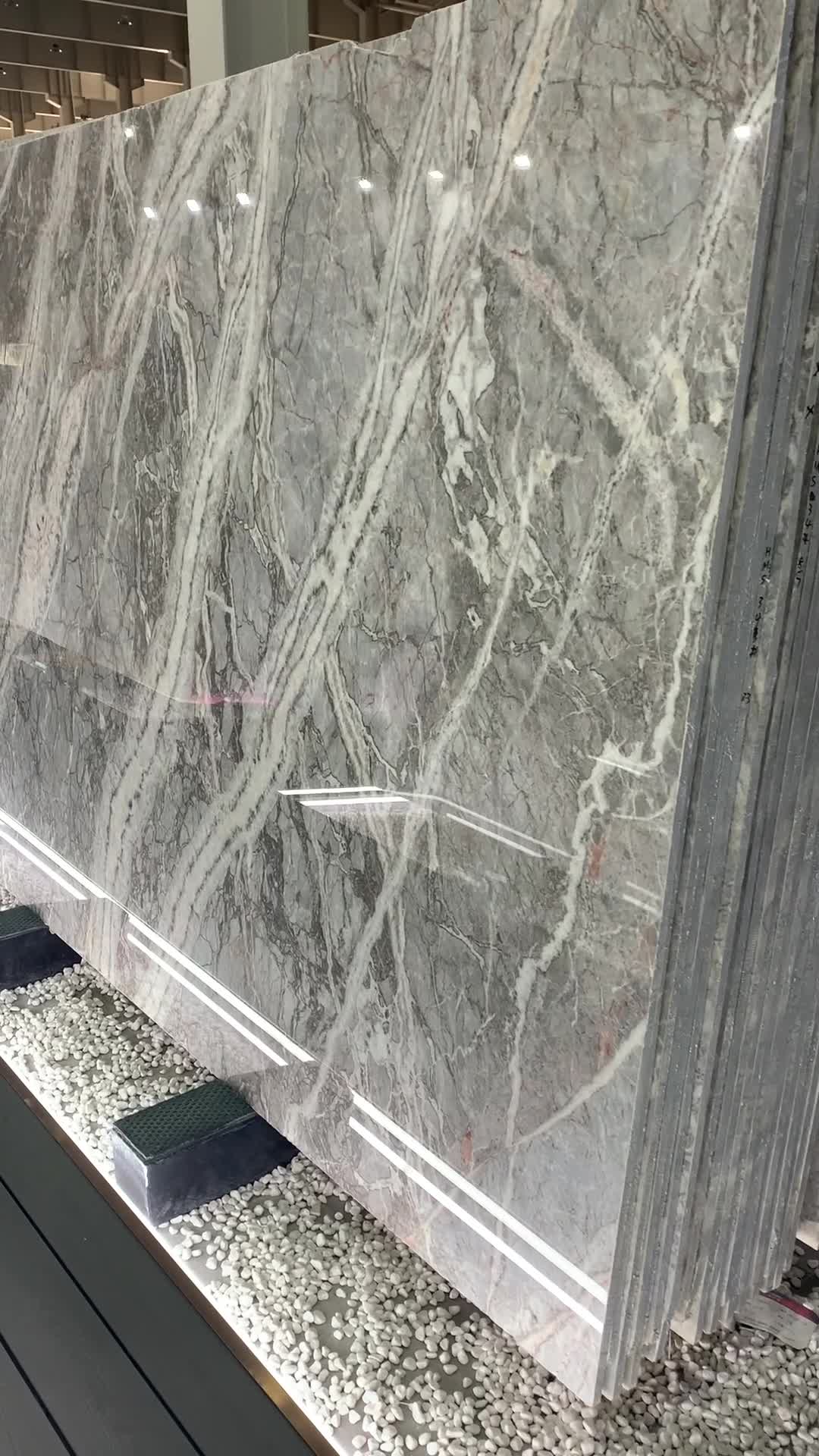 Floor And Wall Use Italy Grey Fior Di Bosco Marble Slabs