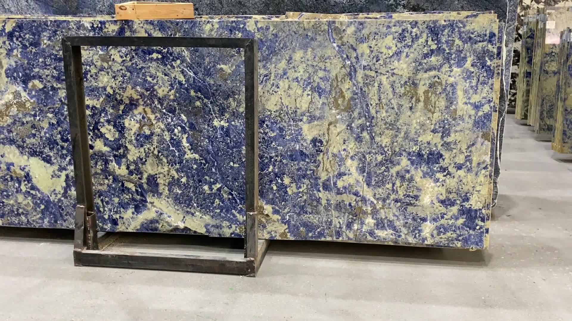 Interior Decoration Sodalite Royal Blue Slabs For Wall Panel