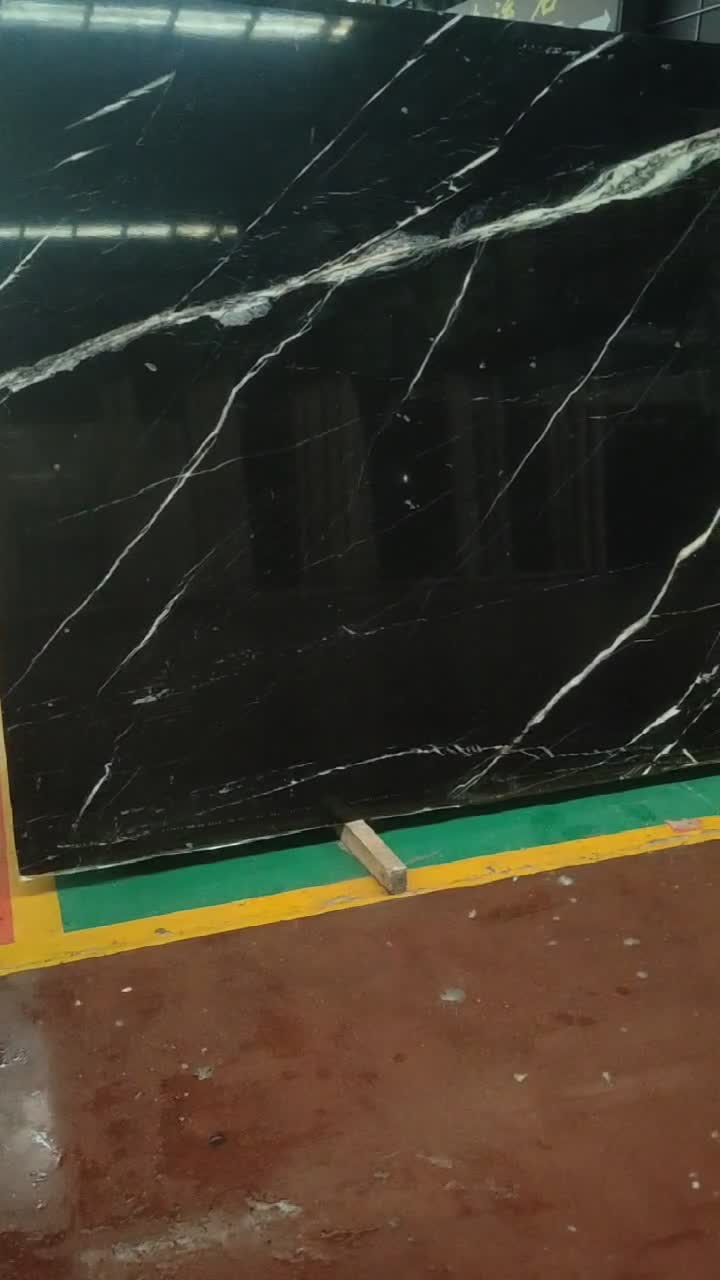 Open Book China Black Nero Marquina Marble Slabs