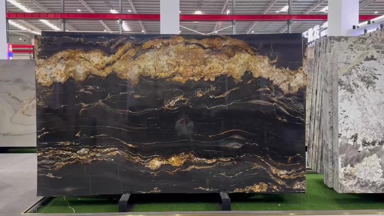 Brazil Gold Silk Magma Gold Granite Polished Slabs