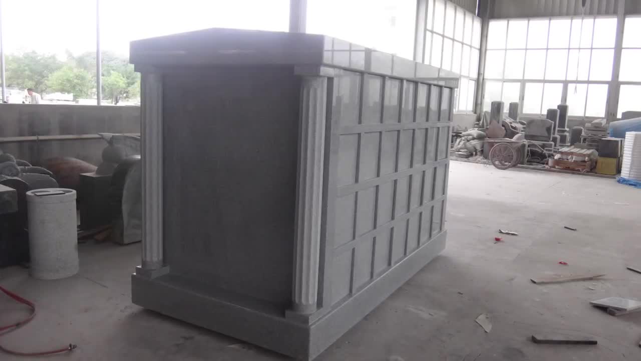 Georgia Grey G633 Granite Columbairum And 2 Crypt Mausoleum