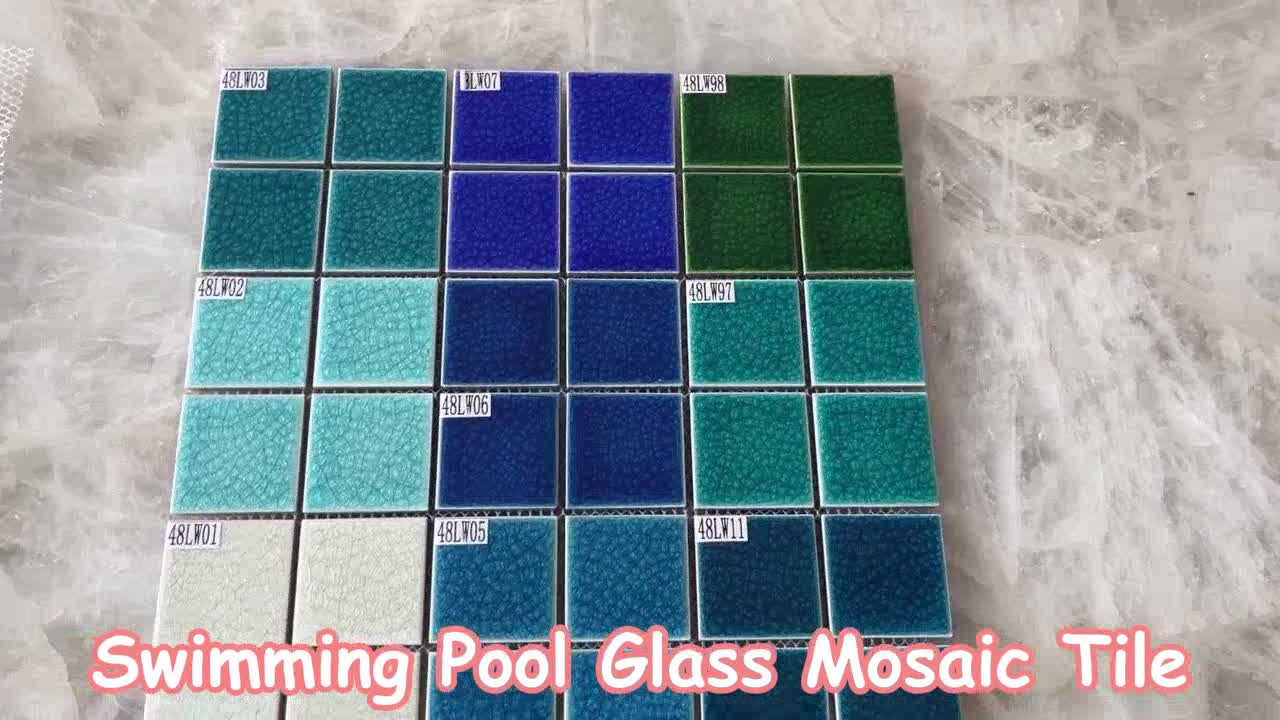 Swimming Pool Decoration Glass Mosaic Tile Pattern Mosaic