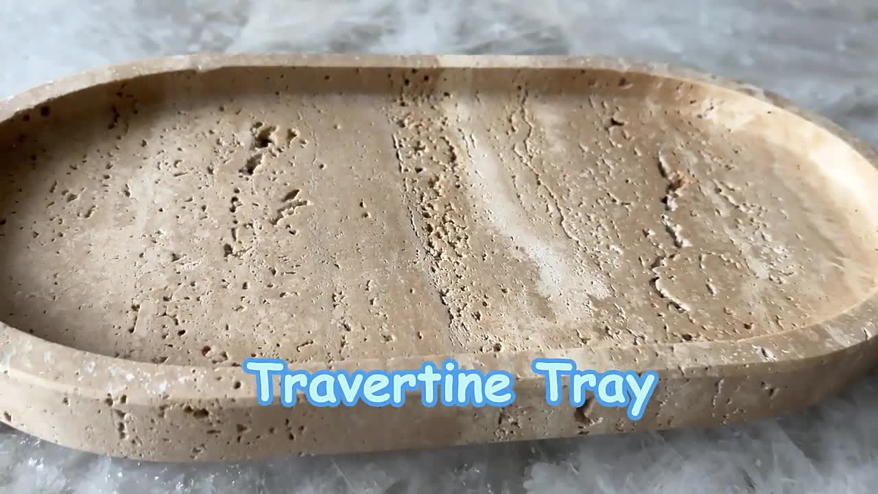 Natural Travertine Luxury Jewelry Serving Shower Soap Dishes