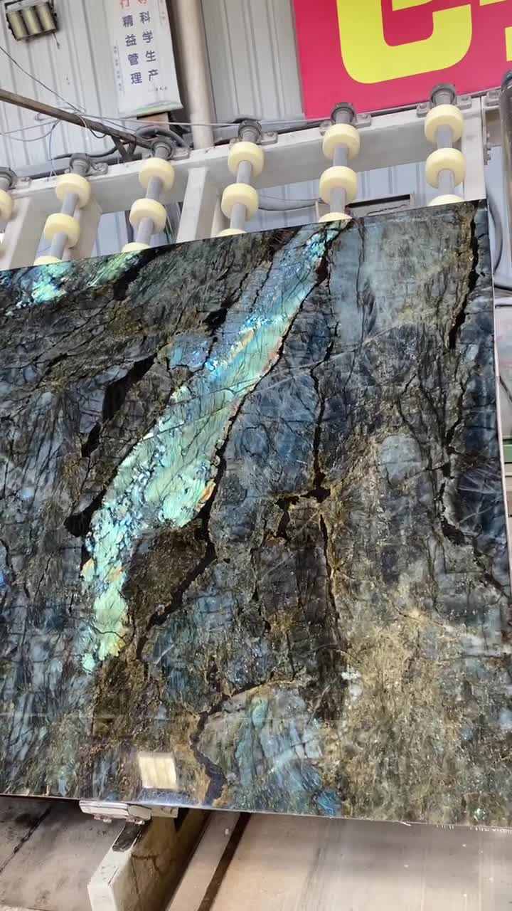 Labradorite Blue Granite Slabs, Lemurian Blue Granite Slabs