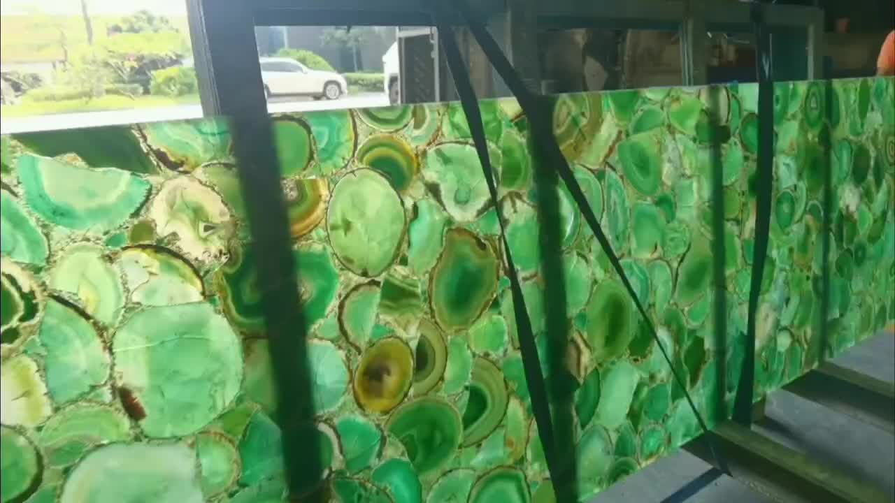 Green Agate Stone, Semiprecious Stone Slabs