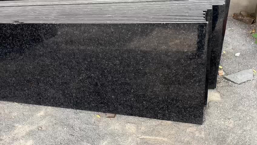 Ash Black Granite Polished Slabs