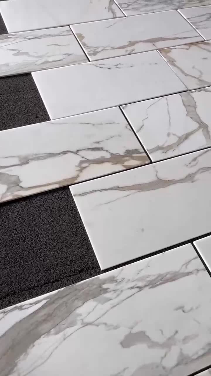 Italian White Marble Floor Tiles Calacatta Macchia Bath Tile