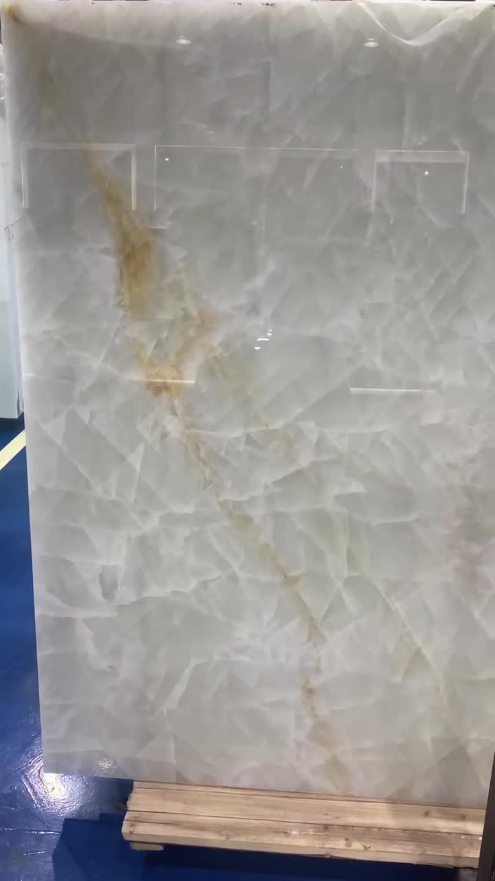 Translucent Crystal White Marble Slabs For Backlit Panel