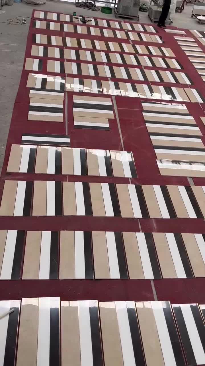 Thassos White And Black Marble Border Floor Skirting
