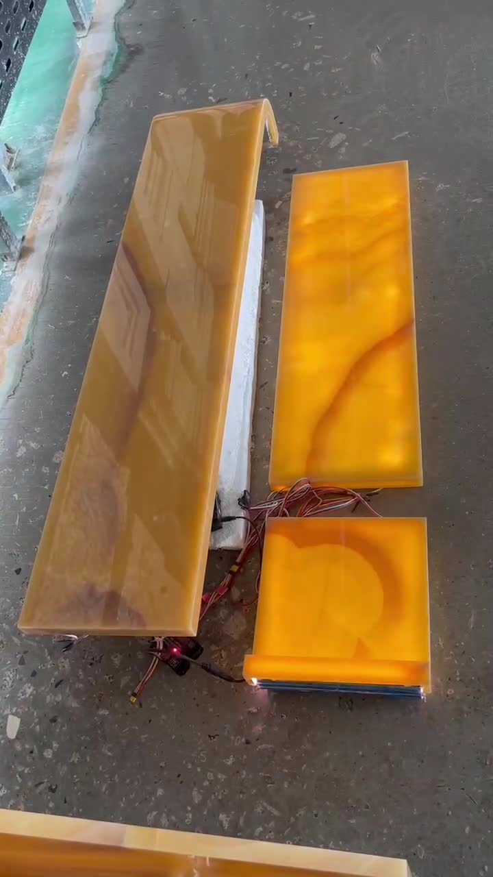 Yellow Onyx Stone Stairs Tread