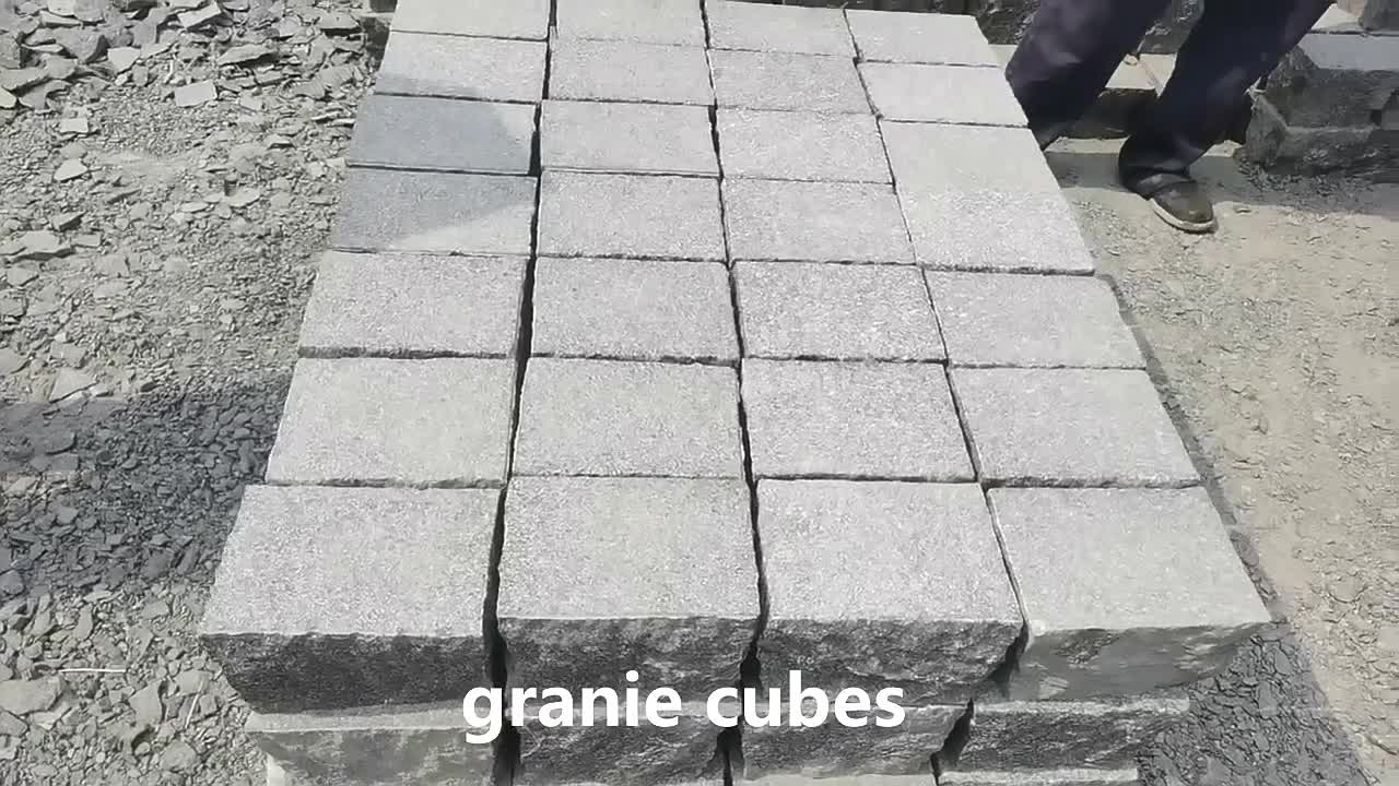 Wholesale Natural Dark Grey G399 Granite Cobble Stone